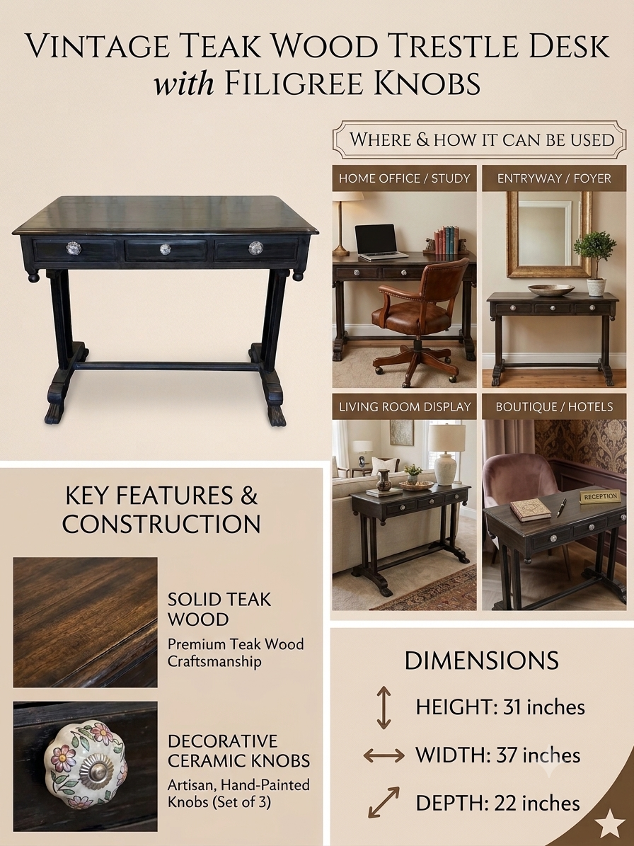 The Artisan Multi-Use Trestle Desk