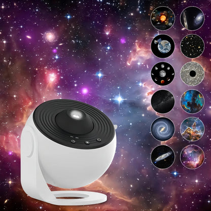 LED Galaxy Projector Starry Sky Night Light 360°