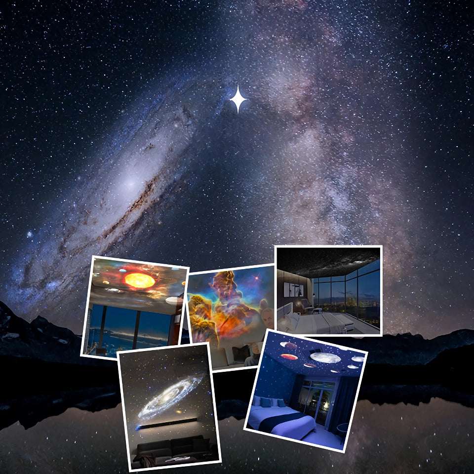 LED Galaxy Projector Starry Sky Night Light 360°