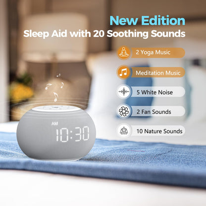 Auto-Dimmable Alarm Clock with Sound Machine