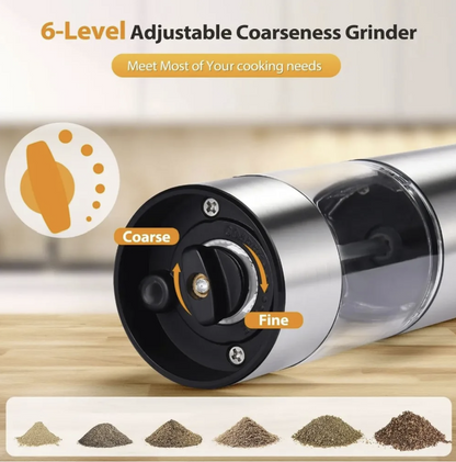 USB Rechargeable Electric Salt and Pepper Grinder Single & Set