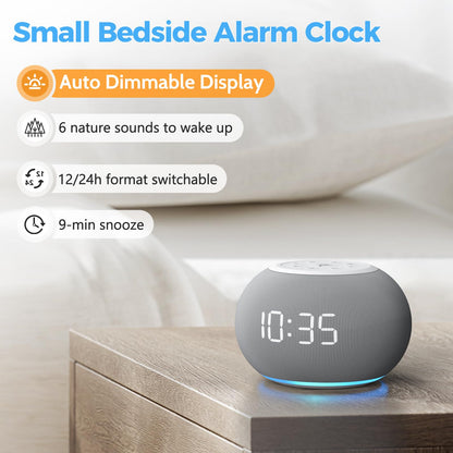 Auto-Dimmable Alarm Clock with Sound Machine