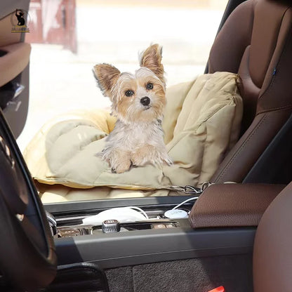 Luxury Portable Pet Car Seat – Nonslip Dog & Cat Booster Travel Kennel