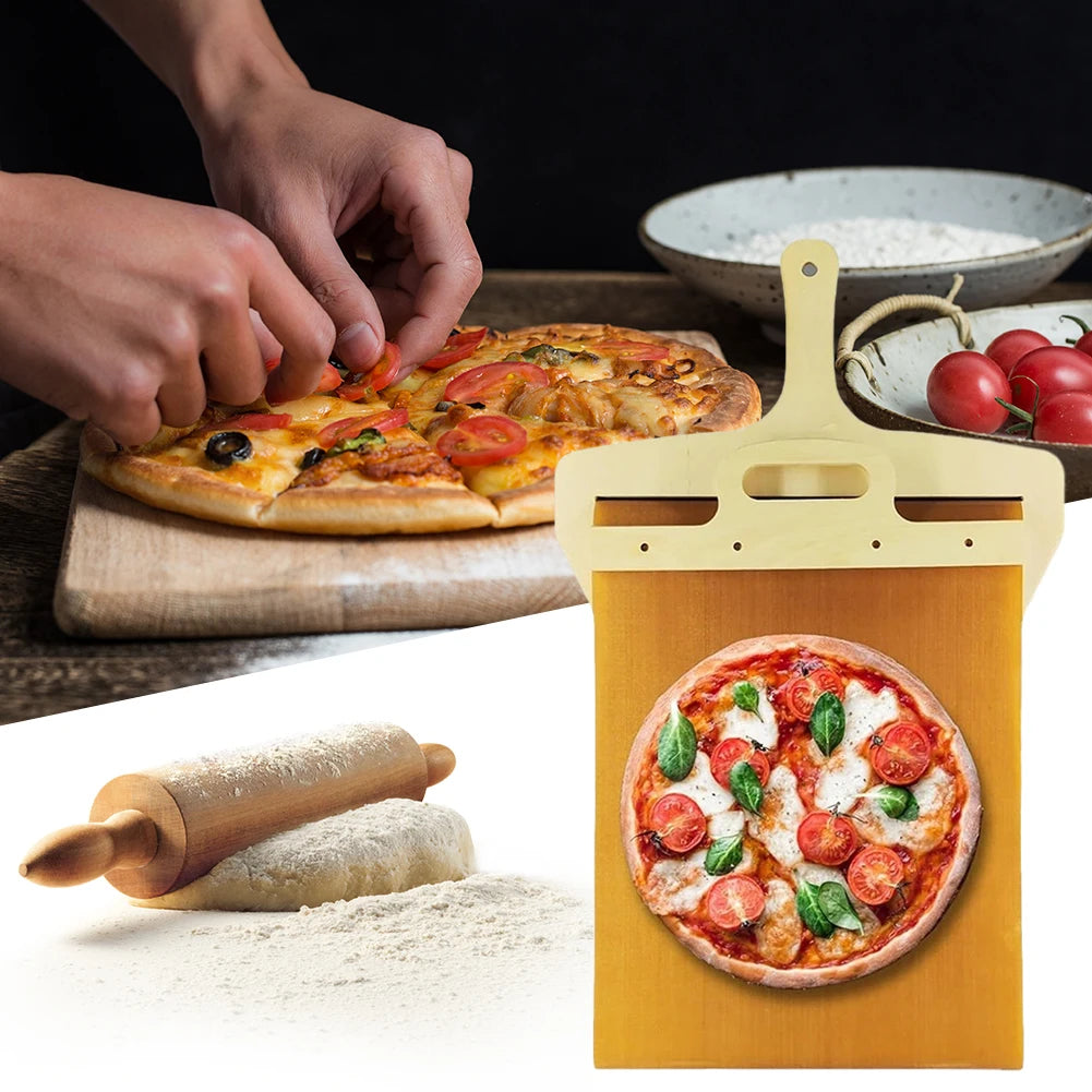 Wooden Sliding Pizza Peel Shovel