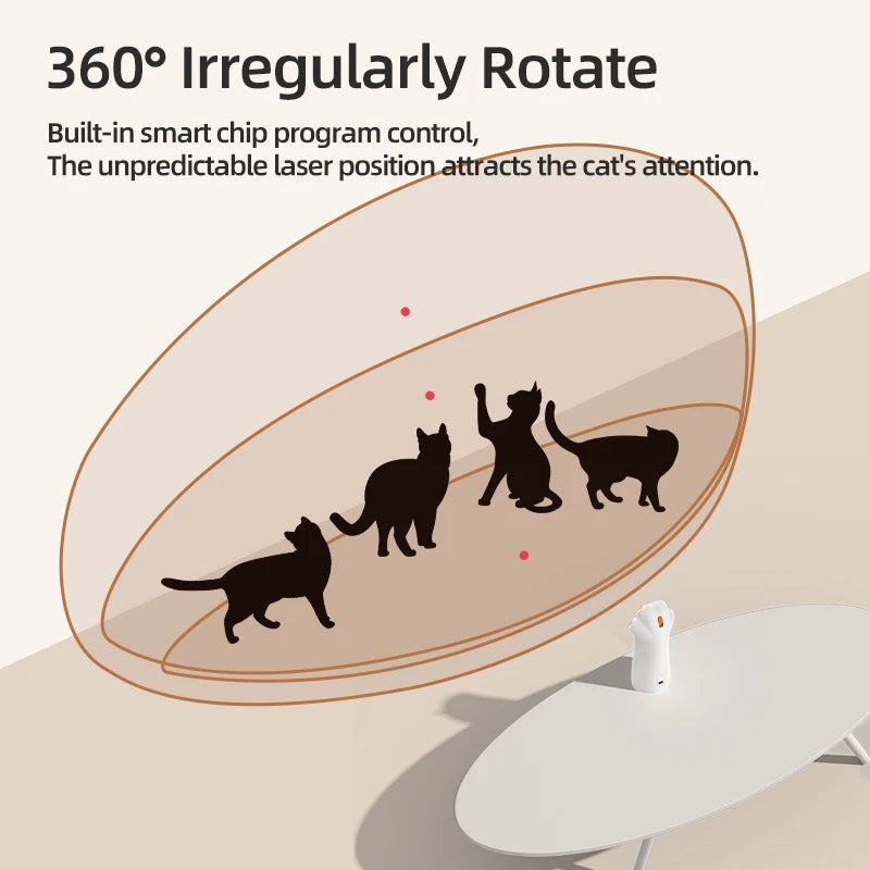 Interactive Automatic LED Laser Toy for Cats - USB Rechargeable