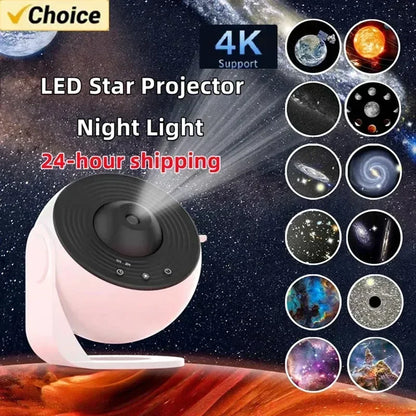 LED Galaxy Projector Starry Sky Night Light 360°