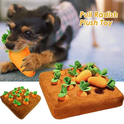 Interactive Plush Carrot Snuffle Mat Chew Toy