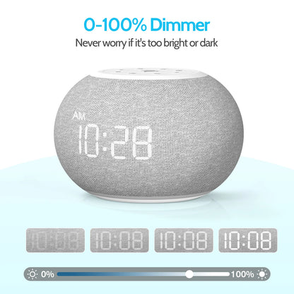 Auto-Dimmable Alarm Clock with Sound Machine