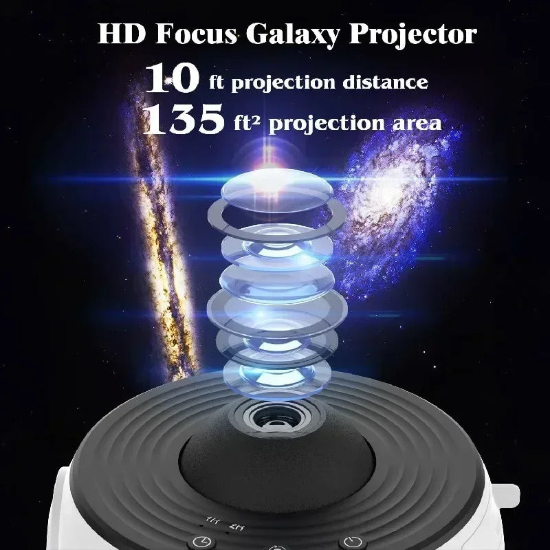 LED Galaxy Projector Starry Sky Night Light 360°