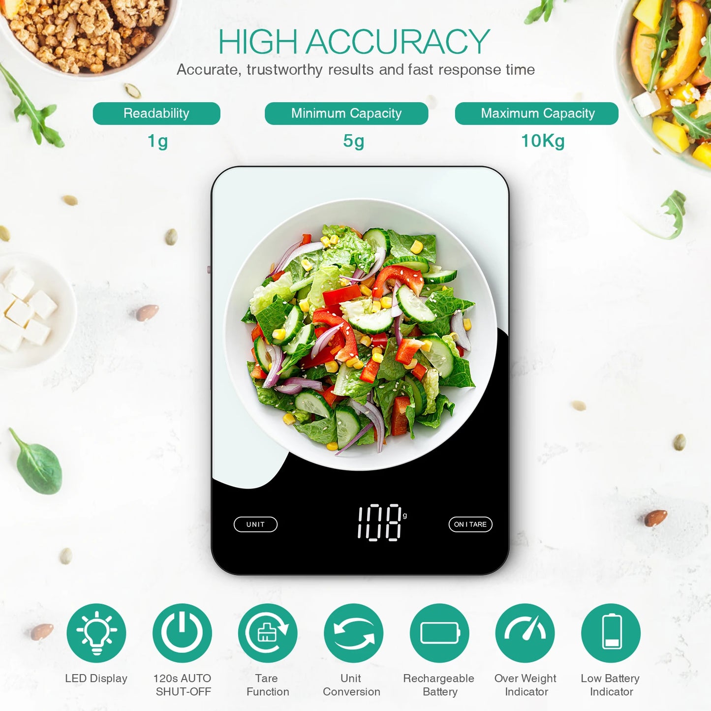 Digital Smart Food Scale with Nutrition Calculator